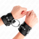 Белезници KINK - FIXED WRIST RESTRAINTS WITH RING AND STUDS ADJUSTABLE BLACK 17-22 CM X 6.5 CM