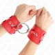 Белезници KINK - FIXED WRIST RESTRAINTS WITH RING AND STUDS ADJUSTABLE RED 17-22 CM X 6.5 CM