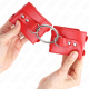 Белезници KINK - FIXED WRIST RESTRAINTS WITH RING AND STUDS ADJUSTABLE RED 17-22 CM X 6.5 CM