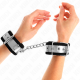 Белезници KINK - THIN WRIST RESTRAINTS BLACK / SILVER 30 X 4 CM