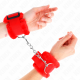 Белезници KINK - FURRY LINED WRIST RESTRAINTS RED ADJUSTABLE 17-31 CM X 7 CM