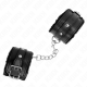 Белезници KINK - PREMIUM FUR LINED WRIST RESTRAINTS BLACK WITH BLACK BELT ADJUSTABLE 17-29 CM X 6 CM