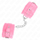 Белезници KINK - PREMIUM FUR LINED WRIST RESTRAINTS PINK WITH PINK BELT ADJUSTABLE 17-29 CM X 6 CM