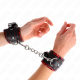 Белезници KINK - FUR LINED WRIST RESTRAINTS RED / BLACK ADJUSTABLE 17-29 CM X 6 CM