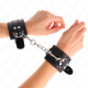 Белезници KINK - WRIST RESTRAINTS BLACK WITH RED LINING ADJUSTABLE 20-28 CM X 5.5 CM