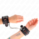 Белезници KINK - BLACK WRIST RESTRAINTS WITH RED HEART INLAY ADJUSTABLE 21-28 CM X 5.5 CM