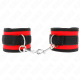 Белезници KINK - NYLON BIND HOOK&LOOP WRIST RESTRAINTS RED-BLACK MODEL 2 ADJUSTABLE 18-35 CM X 6 CM