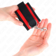 Белезници KINK - NYLON BIND HOOK&LOOP WRIST RESTRAINTS RED-BLACK MODEL 2 ADJUSTABLE 18-35 CM X 6 CM