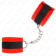 Белезници KINK - BEGINNER FUR HAND CUFFS BLACK-RED 30 X 7 CM