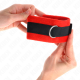 Белезници KINK - BEGINNER FUR HAND CUFFS BLACK-RED 30 X 7 CM