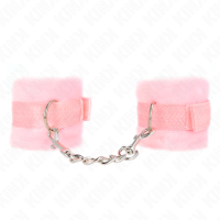 Белезници KINK - BEGINNER FUR HAND CUFFS PINK 30 X 7 CM