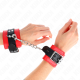 Белезници KINK - WRIST RESTRAINTS RED WITH BLACK BELT ADJUSTABLE 17-28 CM X 6 CM