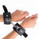 Белезници KINK - WRIST RESTRAINTS-SINGLE RIVET ROW BLACK ADJUSTABLE 17-28 CM X 5 CM