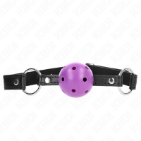 Топка за уста KINK - HOLLOW HARD PURPLE BALL 4.5 CM GAG 63.5 X 2 CM