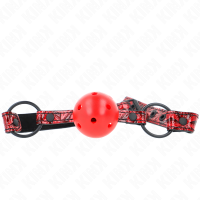 Топка за уста KINK - DIAMOND PATTERN BALL 4.5 CM GAG MODEL 1 64.5 CM ADJUSTABLE 42-60 CM