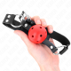 Топка за уста KINK - BREATHABLE BALL 4 CM GAG WITH DOUBLE RIVET RED 62.5 x 2.5 CM ADJUSTABLE 42-58 CM