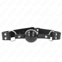 Топка за уста KINK - SOFT AND SOLID BALL 4 CM GAG WITH LEATHERETTE STRAP 62 x 2.5 CM ADJUSTABLE 42-58 CM