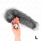 Анален разширител KINK - ANAL PLUG SIZE L 10 X 4 CM WITH SYNTHETIC TAIL 40 CM GREY