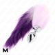 Анален разширител KINK - ANAL PLUG SIZE M 8 X 3.5 CM WITH SYNTHETIC TAIL 40 CM PURPLE