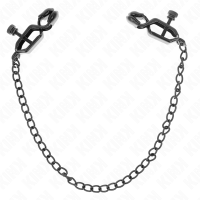 Щипки за зърна KINK - FLAT CHAIN NIPPLE CLAMPS BLACK 30 CM