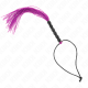 Камшик KINK - MINI SILICONE WHIP WITH 6 PURPLE BEADS 26 CM