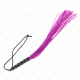 Камшик KINK - MINI SILICONE WHIP WITH 6 PURPLE BEADS 26 CM