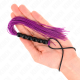 Камшик KINK - MINI SILICONE WHIP WITH 6 PURPLE BEADS 26 CM