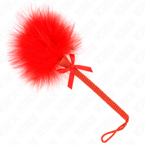 Перца KINK - NYLON ROPE WAND WITH TICKLE FEATHERS AND RED BOW 25 CM