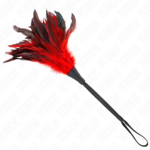 Перца KINK - RED MAIDS HORN SHAPED TICKLE CHICKEN FEATHERS 36 CM