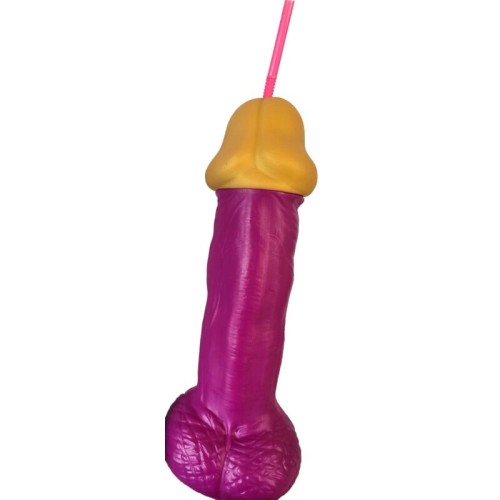 Бутилка DIABLO PICANTE - FUCHSIA PLASTIC PENIS GLASS