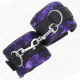 Белезници KINK - SHORT VELVET LACE WRIST RESTRAINTS AND NYLON BIND PURPLE / BLACK 23 X 6.5 CM