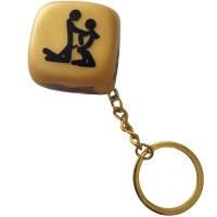 Зар DIABLO PICANTE - GOLDEN DICE KEYCHAIN WITH POSES