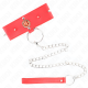 Нашийник KINK - RED DIAMOND NECKLACE WITH BELT 65 CM AJDUSTABLE 35-51 CM X 7 CM