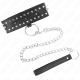 Нашийник KINK - NECKLACE WITH LEASH 65 CM WITH SILVER STUDS MODEL 1 ADJUSTABLE 36-43 CM X 5 CM