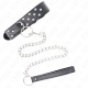 Нашийник KINK - RING RIVET STRAP NECKLACE WITH BELT 65 CM BLACK ADJUSTABLE 36-50 CM X 3.8 CM