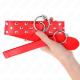 Нашийник KINK - RING RIVET STRAP NECKLACE WITH BELT 65 CM RED ADJUSTABLE 36-50 CM X 3.8 CM