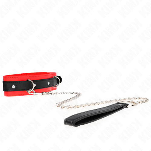 Нашийник KINK - BASIC MODEL COLLAR WITH LEASH 65 CM MODEL 3 RED 53 X 5 CM