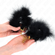 Белезници с пера KINK - FEATHER HAND CUFFS WITH GOLD CHAIN MODEL 0