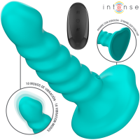 Вибратор INTENSE - BUFFY VIBRATOR SIZE S SPIRAL DESIGN 10 VIBRATIONS BLUE REMOTE CONTROL