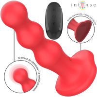 Вибратор INTENSE - CODY VIBRATOR WITH SUCTION CUP RED REMOTE CONTROL