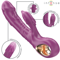 Вибратор INTENSE - HALLE MULTIFUNCTION VIBRATOR WITH DOLPHIN STIMULATING TONGUE PURPLE