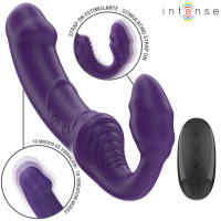 Двоен вибратор INTENSE - JILL DOUBLE VIBRATOR 20 CM PURPLE REMOTE CONTROL