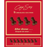 Шоколади DIABLO PICANTE - BOX OF 8 PENIS-SHAPED CHOCOLATES