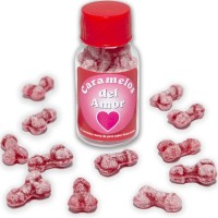 Бонбони DIABLO PICANTE - 12 PENIS-SHAPED LOVE CANDIES STRAWBERRY/CHERRY