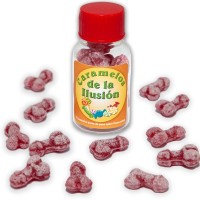 Бонбони DIABLO PICANTE - 12 PENIS-SHAPED ILLUSION CANDIES STRAWBERRY/CHERRY