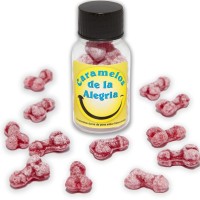 Бонбони DIABLO PICANTE - 12 PENIS-SHAPED JOY CANDIES STRAWBERRY/CHERRY