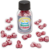Бонбони DIABLO PICANTE - 12 HEALTH-MONEY-LOVE CANDIES PENIS SHAPE STRAWBERRY/CHERRY