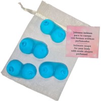 Сапуни DIABLO PICANTE - 4 MINI SCENTED SOAPS SHAPED BREASTS BLUE