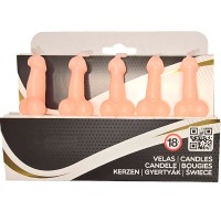 Свещи DIABLO PICANTE - BOX OF 5 FLESH PENIS-SHAPED CANDLES