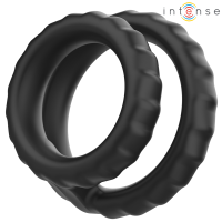 Пенис ринг INTENSE - DEWEY DOUBLE SILICONE PENIS RING BL